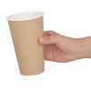 Fiesta Recyclable Single Wall Takeaway Coffee Cups Kraft 455ml / 16oz