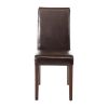 Bolero Faux Leather Dining Chairs Dark Brown (Pack of 2)