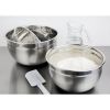 Vogue Stainless Steel Mixing Bowl with Silicone Base 3Ltr
