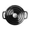 Vogue Black Round Casserole Dish 3.2Ltr