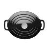 Vogue Black Oval Casserole Dish 5Ltr