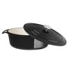 Vogue Black Oval Casserole Dish 5Ltr