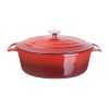 Vogue Red Oval Casserole Dish 6Ltr