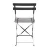Bolero Black Pavement Style Steel Chairs (Pack of 2)