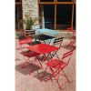 Bolero Red Pavement Style Steel Chairs (Pack of 2)