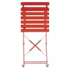 Bolero Red Pavement Style Steel Chairs (Pack of 2)