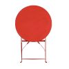 Bolero Pavement Style Round Steel Table Red 595mm