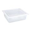 Vogue Polypropylene 1/2 Gastronorm Container with Lid 100mm (Pack of 4)
