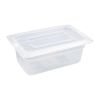 Vogue Polypropylene 1/4 Gastronorm Container with Lid 100mm (Pack of 4)