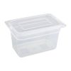 Vogue Polypropylene 1/4 Gastronorm Container with Lid 150mm (Pack of 4)
