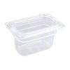 Vogue Polypropylene 1/9 Gastronorm Container with Lid 100mm (Pack of 4)