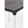 Bolero Black Square Table with Aluminium Legs 750mm