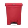 Rubbermaid Slim Jim Step on Front Pedal Red 30Ltr