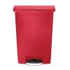 Rubbermaid Slim Jim Step on Front Pedal Red 90Ltr