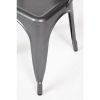 Bolero Bistro Steel Side Chairs Gun Metal Grey (Pack of 4)