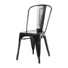 Bolero Bistro Steel?Side Chairs Black (Pack of 4)