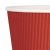 Fiesta Recyclable Coffee Cups Ripple Wall Red 340ml / 12oz