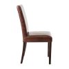 Bolero Faux Leather Dining Chair Antique Brown (Pack of 2)