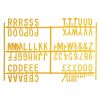 Beaumont Peg Board 20mm Letters 540 Characters Yellow (Pack of 20)