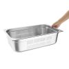 Vogue Stainless Steel Perforated 1/1 Gastronorm Tray 150mm