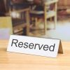 Olympia Brushed Steel Reserved Table Sign (Pack of 10)