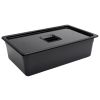 Vogue Polycarbonate 1/1 Gastronorm Container 150mm Black