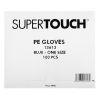 Disposable Powder-Free Polyethylene Gloves Blue (Pack of 100)