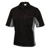 Chef Works Unisex Contrast Shirt Black and Grey