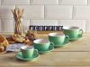 Genware Porcelain Green Bowl Shaped Cup 17.5cl/6oz - Pack of 6