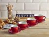 Genware Porcelain Red Bowl Shaped Cup 17.5cl/6oz - Pack of 6