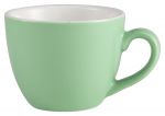 Genware Porcelain Green Bowl Shaped Cup 9cl/3oz - Pack of 6