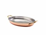 GenWare Copper Plated Oval Dish 30 x 21cm - Pack of 3