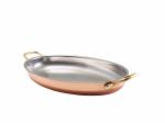 GenWare Copper Plated Oval Dish 34 x 23cm - Pack of 3