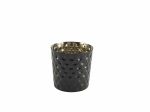 Black Hammered Stainless Steel Serving Cup 8.5 x 8.5cm - Pack of 12