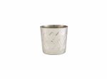 Diamond Pattern Stainless Steel Serving Cup 8.5 x 8.5cm - Pack of 12