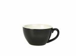 Genware Porcelain Black Bowl Shaped Cup 34cl/12oz - Pack of 6