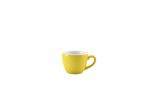 Genware Porcelain Yellow Bowl Shaped Cup 9cl/3oz - Pack of 6