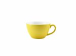 Genware Porcelain Yellow Bowl Shaped Cup 34cl/12oz - Pack of 6
