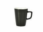 Genware Porcelain Black Latte Mug 34cl/12oz - Pack of 6