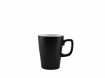 Genware Porcelain Matt Black Latte Mug 34cl/12oz - Pack of 6