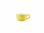 Genware Porcelain Yellow Bowl Shaped Cup 25cl/8.75oz - Pack of 6
