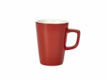 Genware Porcelain Red Latte Mug 34cl/12oz - Pack of 6