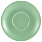 Genware Porcelain Green Saucer 13.5cm/5.25
