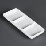 Olympia Whiteware 3 Section Dishes (Pack of 12)