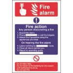 Vogue Fire Alarm / Fire Action Sign Self Adhesive
