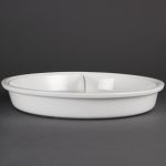 Olympia Whiteware Divided Round Dish 3.5Ltr 123.1oz