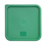 Hygiplas Polycarbonate Square Food Storage Container Lid Green