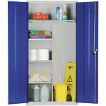 Janitorial Cupboard Grey Blue Doors
