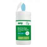 Jantex Green Surface Sanitiser Wipes Starter Tub 200mm (Pack of 200)