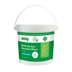 Jantex Green Surface Sanitiser Wipes Starter Tub 200mm (Pack of 400)